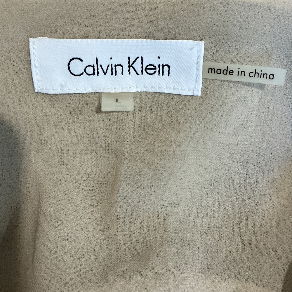 Calvin Klein Tan Blouse Size Large - Picture 2 of 3
